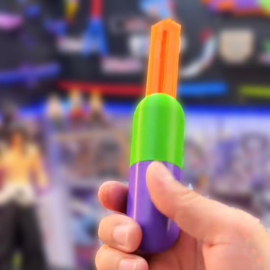 

Creative Capsule Shape Mini Telescopic Cutter Fidget Toy Colorful Fingertip Plastic Cutter Decompression Toy Anti-Anxiety & Stress Relief Sensory Toy