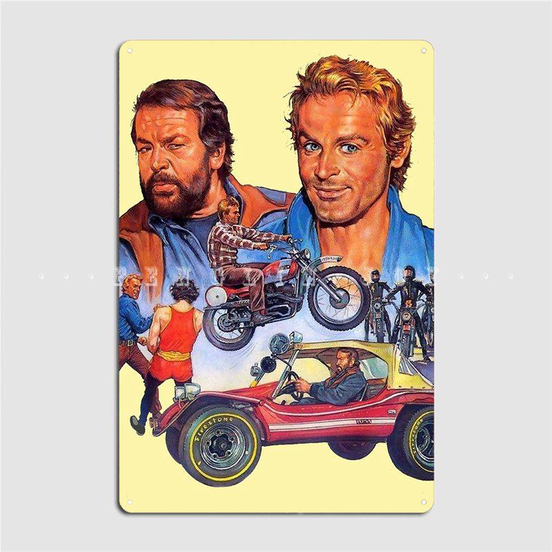 

Bud Terence Buggy Movie Metal Plaque Poster Wall Cave Mural Painting Bar Cave Custom Tin Sign Posters 30x40cm(11.8x15.7inch)
