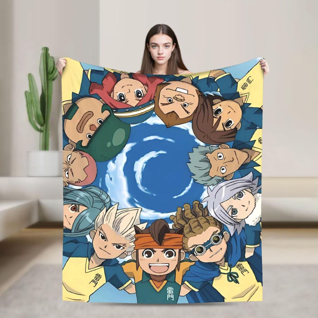 Inazuma Eleven Axel Blaz Gouenji  Blanket  Picnic Flannel Throw Blanket For Couch Bed Super Soft Design Quality Bedspread Gift