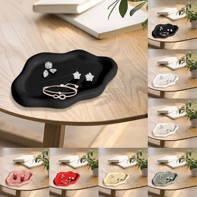 Ceramic Jewelry Tray Trinket Dish Decorative Cloud Vanity Key Tray For Women Ring Holder Dish Cute Jewelry Plate Bowl