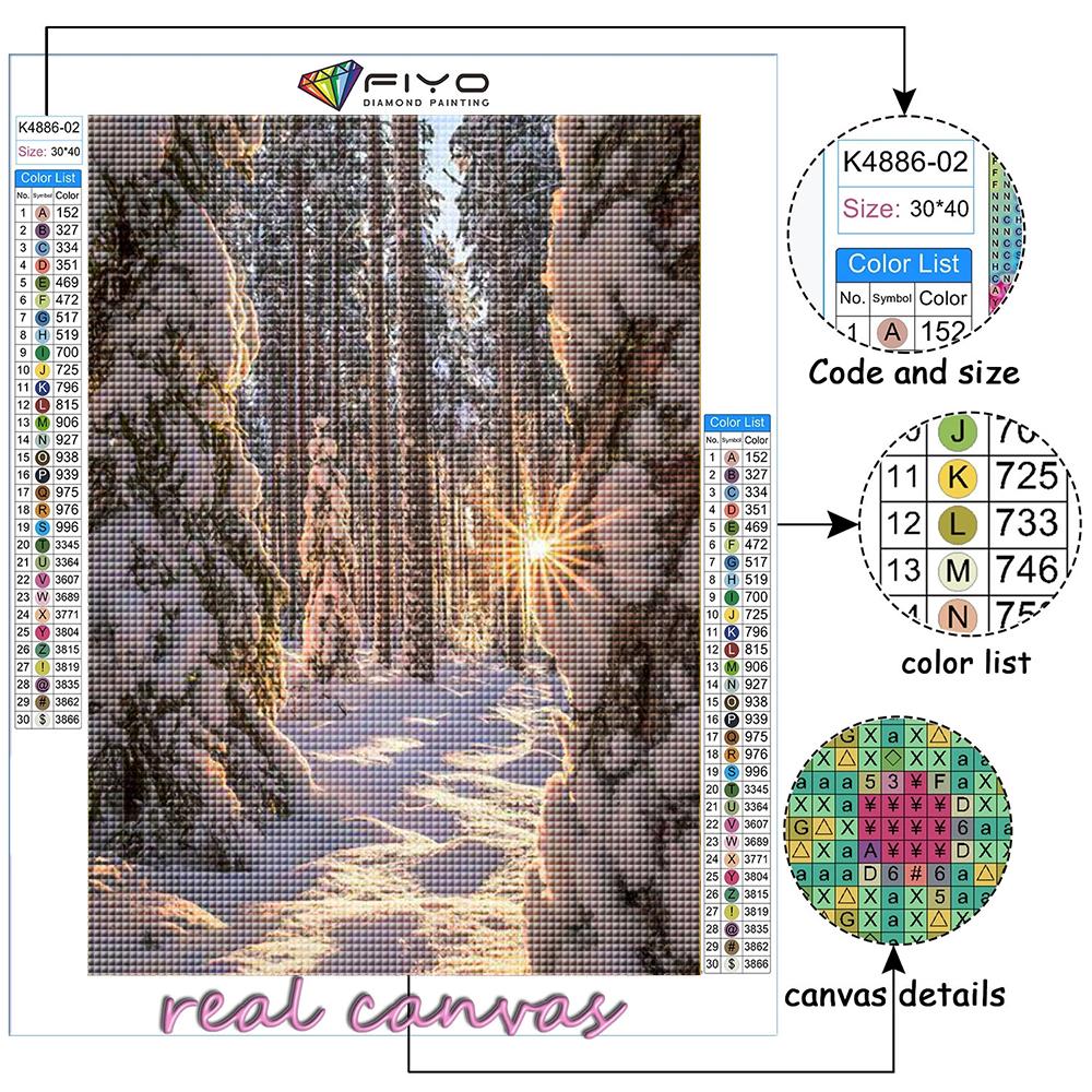 5D Diy Diamond Painting Snow Scene Cross Stitch Full Diamond Embroidery Mosaic