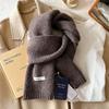 "Australian Pure Wool Cashmere Winter Scarf - Solid, Versatile, Unisex, Warm Knit"