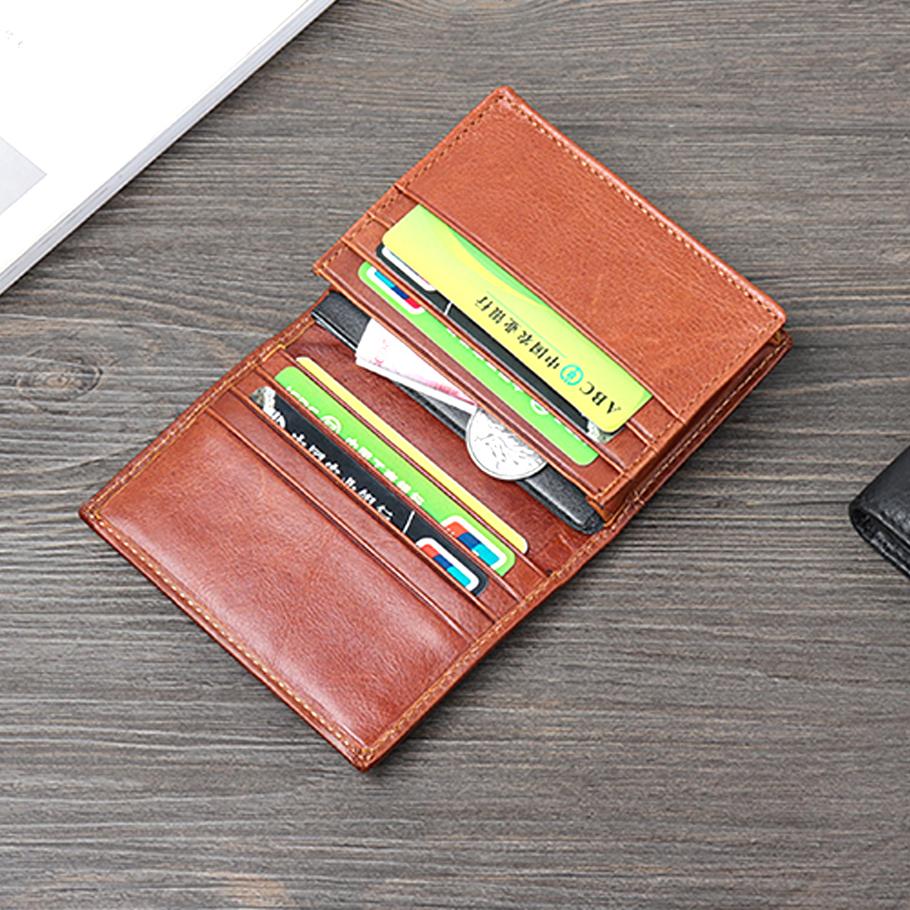 2024 Genuine Leather Card Hoider  Retro Handmade Men's and Women's Small Wallet First Layer Cowhide Business Card Holder Portable ID Bag