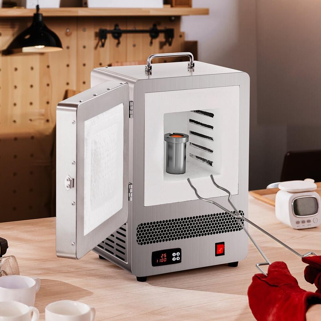 Tabletop Kiln Melter 1500W Electric 1200℃ Max Temperature Melting Furnace