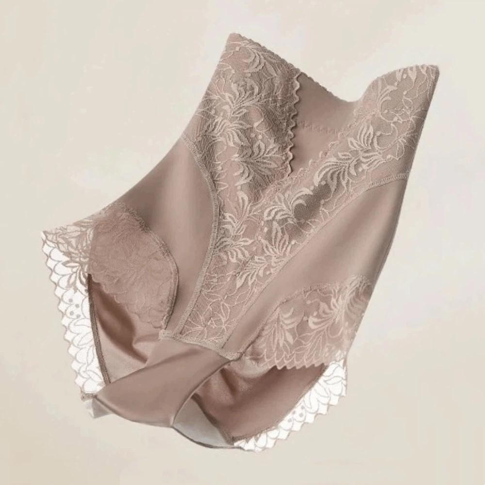 Lace Flowers Butt Lifter Briefs High Waist Tummy Control Underwear Postpartum Body Shaper Women