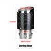 35-61mm Einlass Carbonfaser-Look Auto Auspuff Schalldämpfer Rohrabdeckung mit rotem LED-Licht