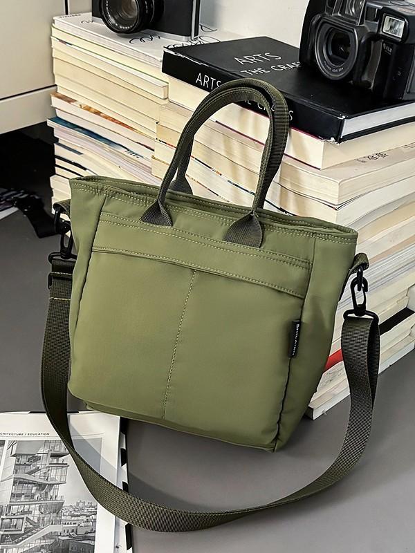 Nylon Casual Tote Bag With Zipper Pockets For Daily Outdoor Travel