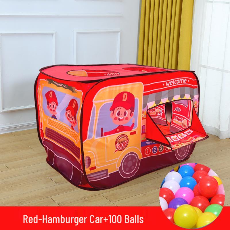 Kids' Indoor Car Tent Playhouse - Foldable Baby Pool & Play Space