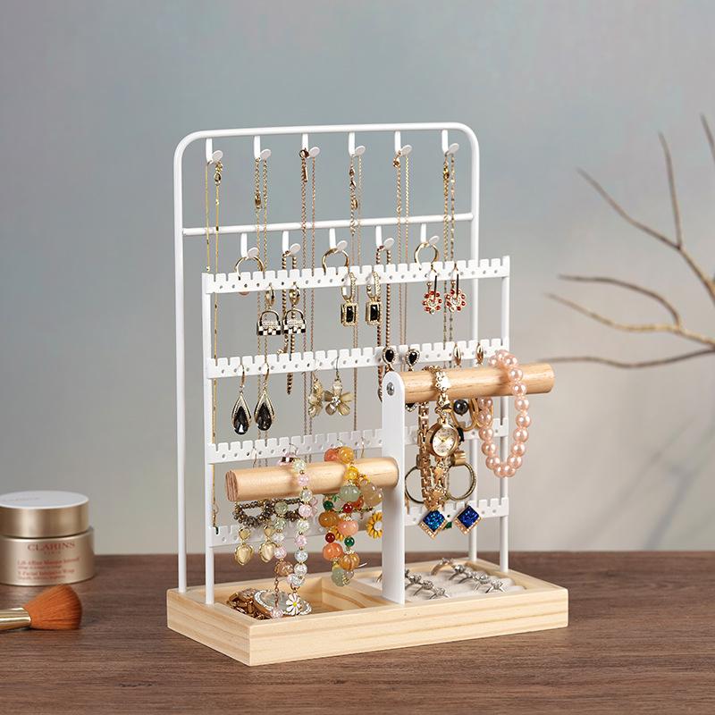 Earrings Jewelry Display Rack Large Capacity Eardrop Showcase Stand Bracelet Storage Shelf Necklace Jewellery Organizer Holder