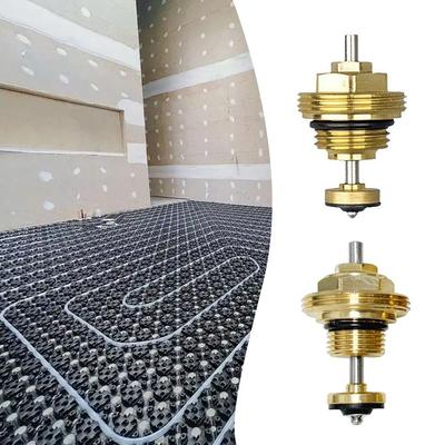 Brass Heating Circuit Distributor Valve Insert For Underfloor Heating Spreader