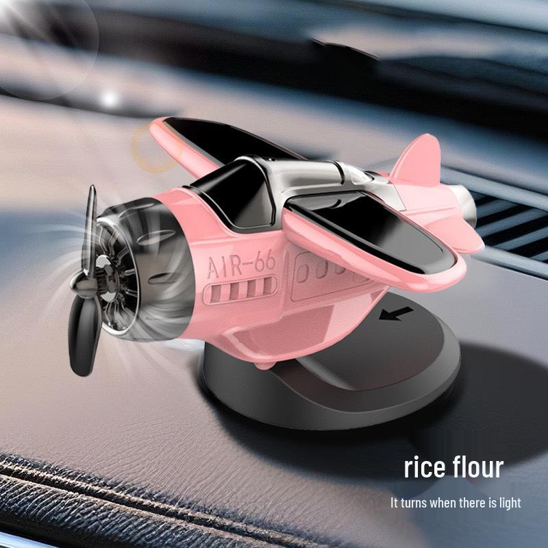 Solárna rotujúca ozdoba lietadla do auta