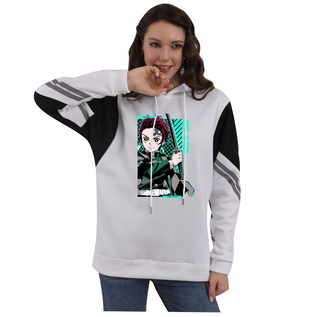 Demon Slayer Paar Patchwork Hoodie