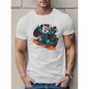 Taglie Europee T-shirt Estiva da Uomo con Gatto dalle Caratteristiche Umane Snowboard.