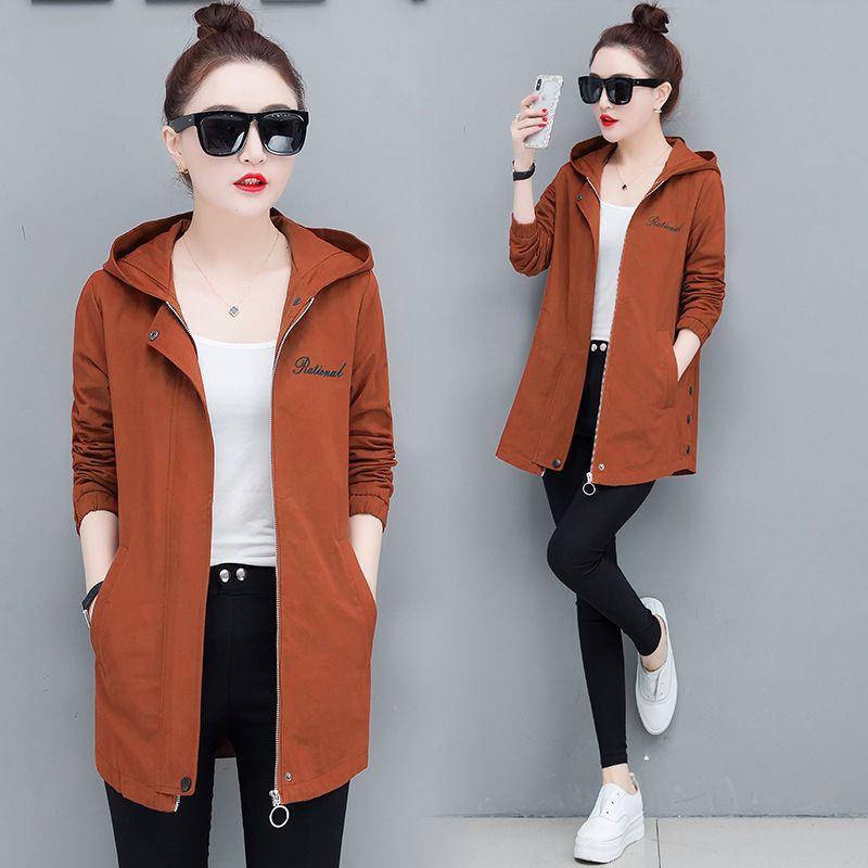 Plus Size Women's Footwear Windbreaker Women's Spring and Autumn Thin Women's Coat Women's