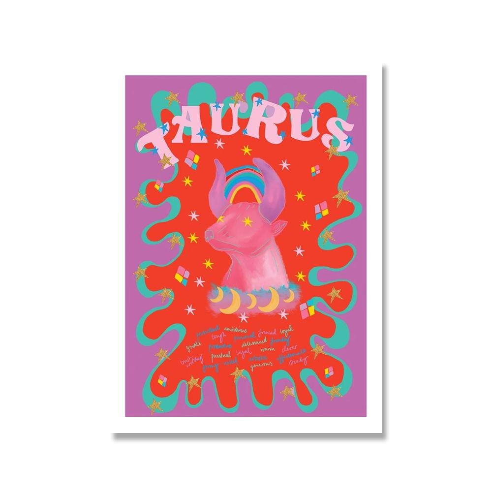 

Зодиакальное Созвездие Арт Постер Принт Абстрактный Бохо Красочный Странный Холст Живопись Настенная Картина Детская Гостиная Домашний Декор 21x30cm No Framed