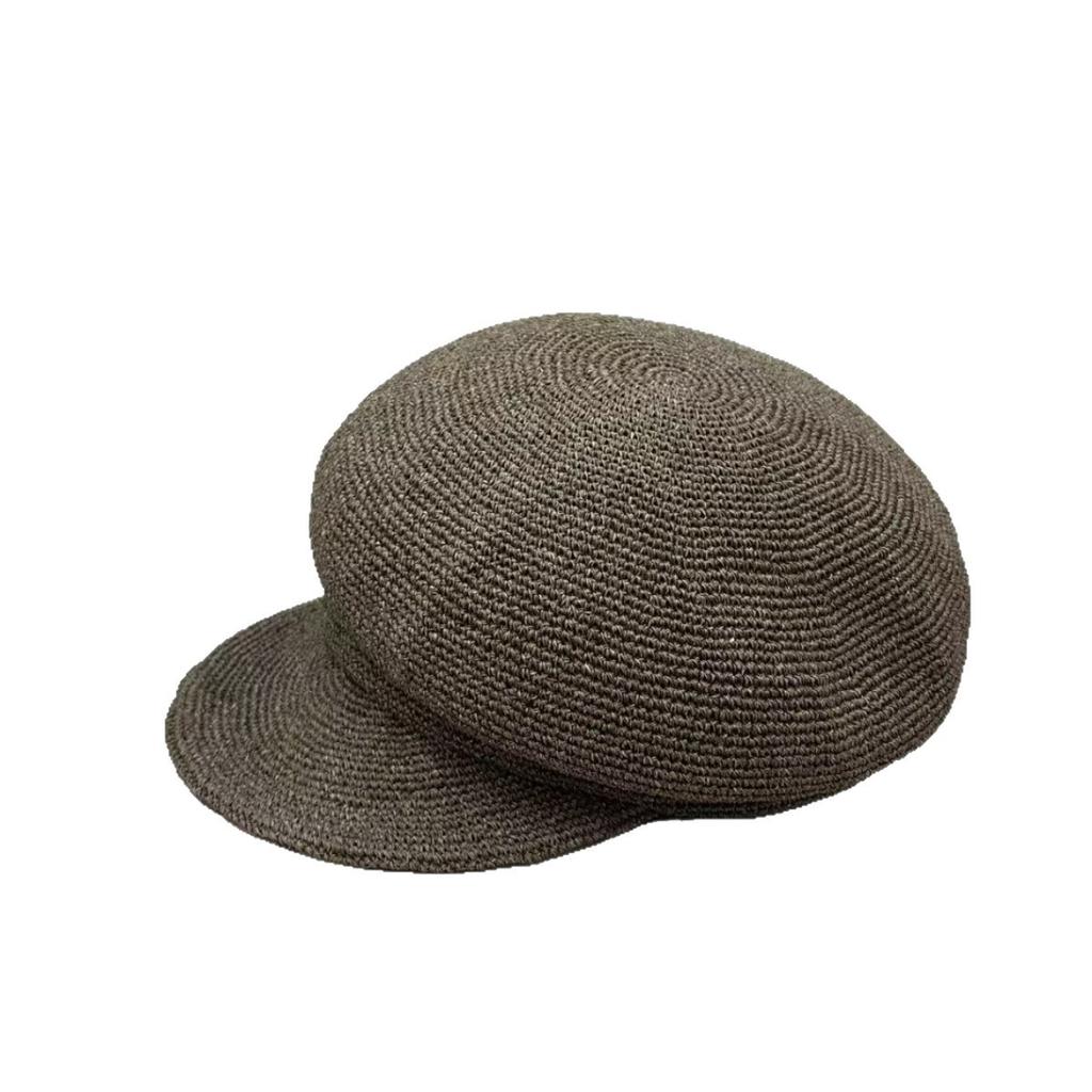 High-quality Daily Single Extra Fine Silk Grass Newsboy Hat Women's Light Luxury Spring and Summer Retro Peaked Hat Tide Shows Small Face