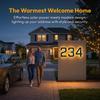 6.7IN LED House Number Plaque No Wiring Solar Digital Doorplate LED Address Numbers Signs  Yard