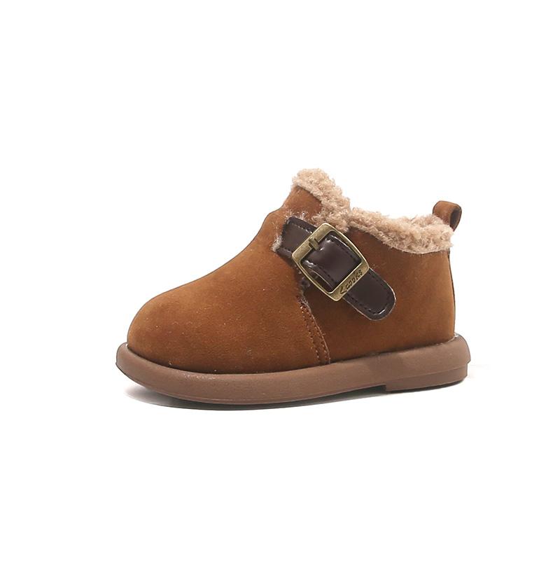 

Children s shoes, kids cotton shoes, winter new style with added fleece, thick and warm children s snow boots for girls 25