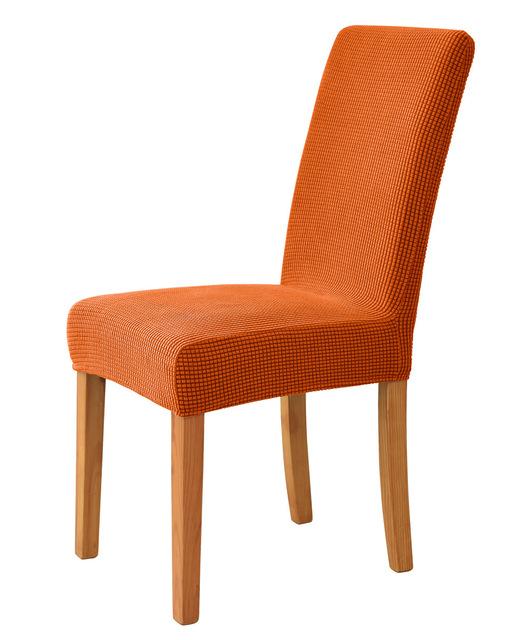 Solid Colour Chair Furniture Cover For Home Dining Room Room Hotel Banquet Wedding Stretch Spandex Chair Covers Plain Jacquard Fabric Seat Case