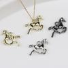 Vintage Horse Necklaces Long Chains Animals Pendant Necklace For Men Women Hip Hop Punk Horse Necklace