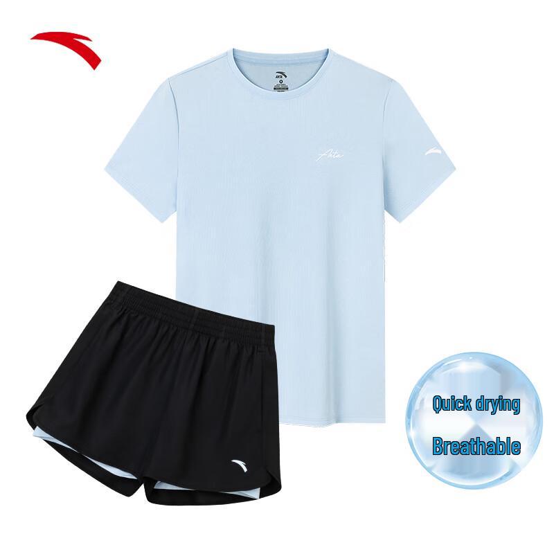 Anta Women's Quick-Dry Short Sleeve & Shorts Set
