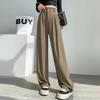 Spring and Autumn Lady Baggy High Waist Suit Pants Women Straight Leg Trousers Girls Casual Daily Slacks
