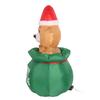 1.5m Christmas Inflatable Lovely Bear In Gift Bag with LED Light Yard Decoration Christmas Bear