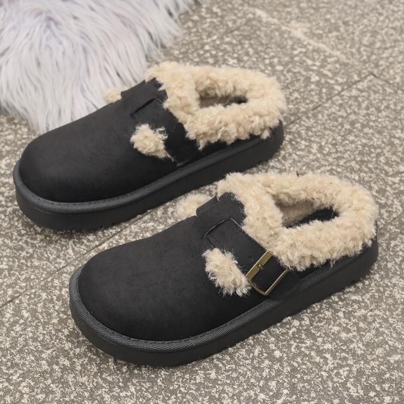 Fashionable Autumn and Winter Snap-on Warm Snow Boots for Women's Casual New Cotton Shoes
