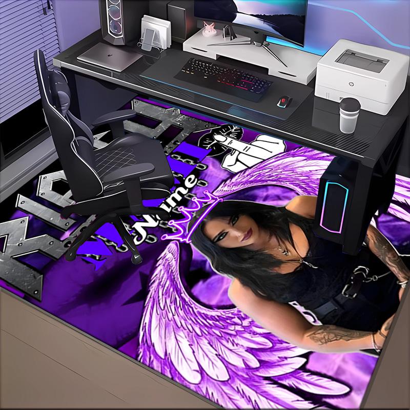 Alfombra de lucha con nombre personalizado Rhea Ripley para Sala de Estar, Salas de Juegos, Oficina, Dormitorio, Felpudo Diseño Divertido, regalos para fans decoración de Navidad
