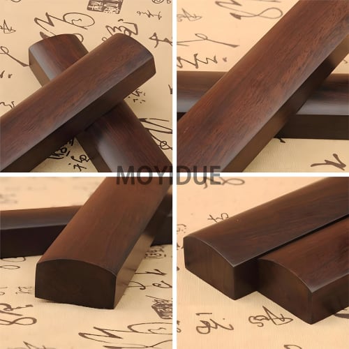 MOYIDUE Pair of Portable Otogi (Kaijaku) Clappers, Buddhist Temple Accessories, Obon Supplies, Ebony, 18 X 3.5 X 2 Cm