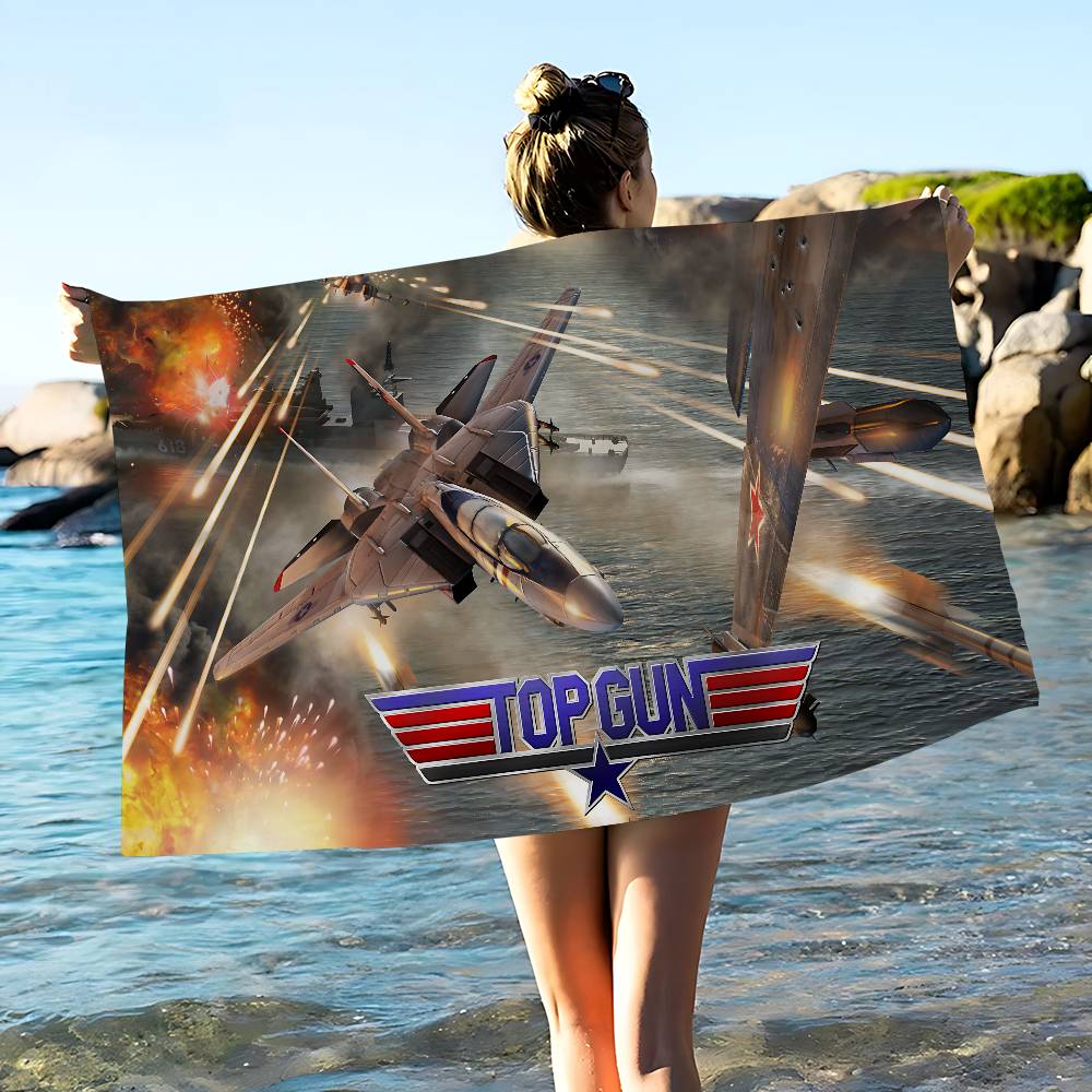 

Classic Action Movie T-Top G-Gun Microfiber Blanket Quick Drying Beach Towels Oversized Printing Absorbent Pool Towel Blanket W30*H60(CM)