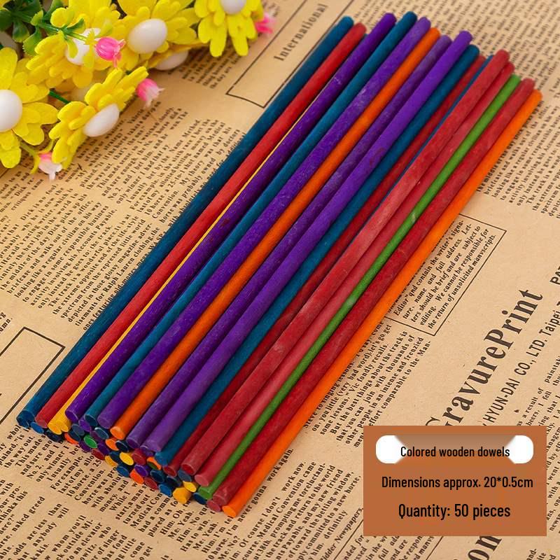 Colorful Wooden Popsicle Sticks for DIY Crafts and Ice Cream