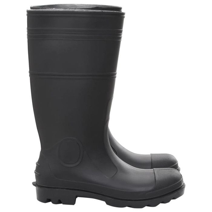 VidaXL Black Rain Boots Size 38-46 PVC