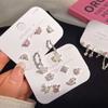 6Pcs Fashion Sweet Heart Stud Earrings For Women Girls Personality Fashion Temperament Earrings Jewelry Accessories Gifts