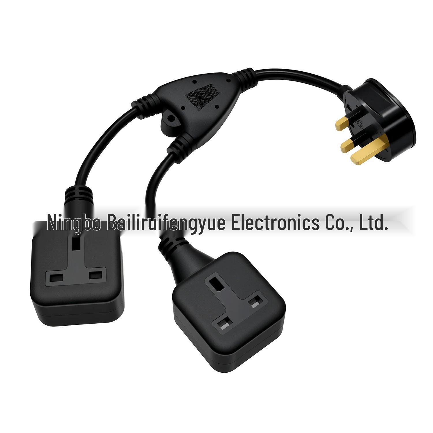 

0.34m UK 1-to-2 Plug-In 3-Core Extension Cord - Main: 2x1.5mm², Branch: 2x1.0mm². 78880