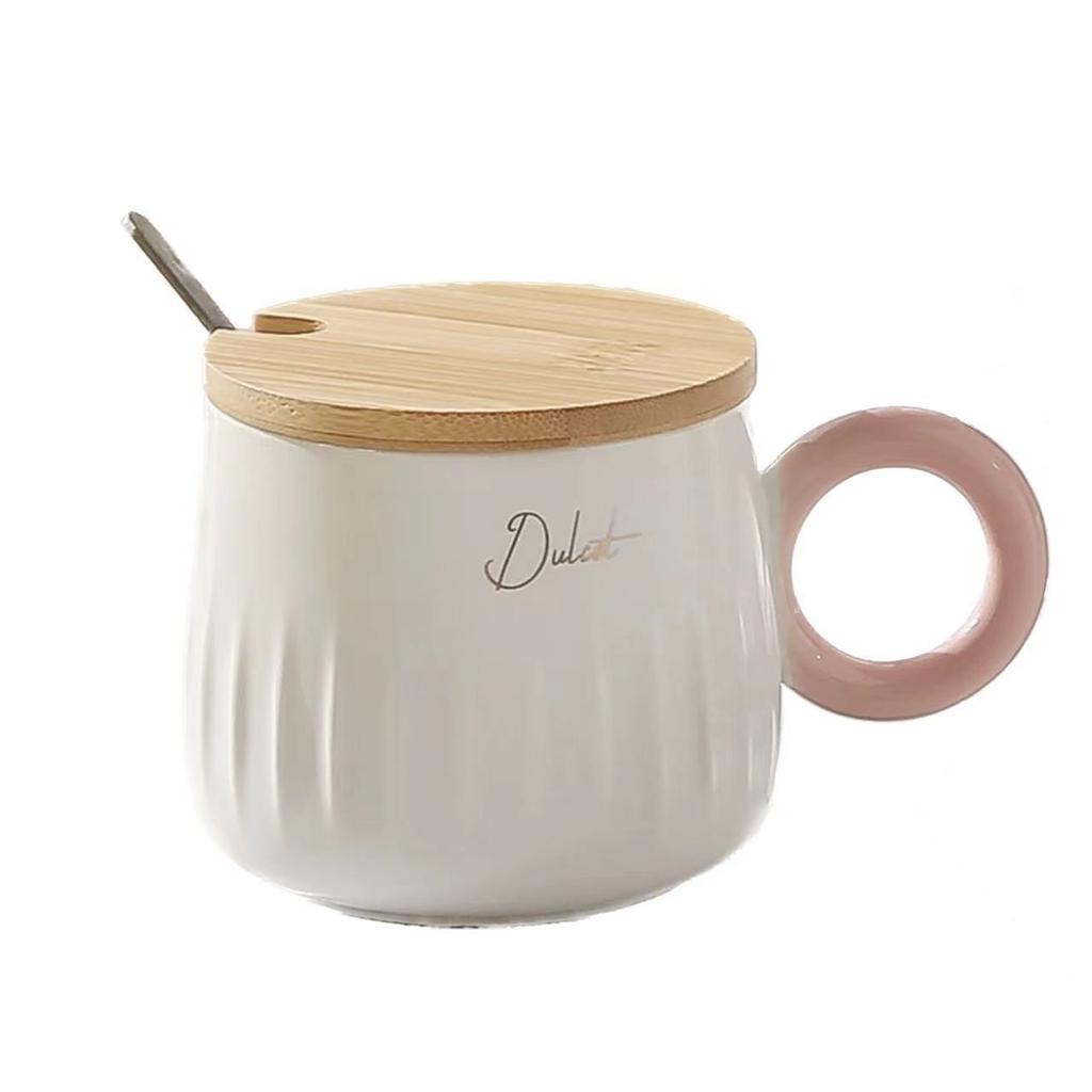 Creative and Simple English Mugs with LIDS Couple Milk Cups High Appearance Level Coffee Cups and Fresh and Clean Water Cups