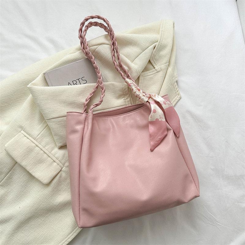 

Сумка большой вместимости женская 2025 лето новая корейская версия модная на плечо подмышку повседневная универсальная сумка-тоут для работы розовый