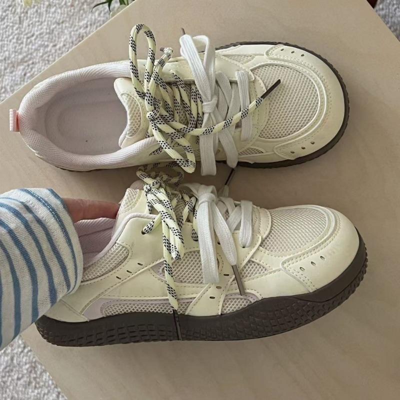 

Pink double mesh shoes female ugly cute spring and summer new comfortable niche low-top versatile sports little white shoes 40