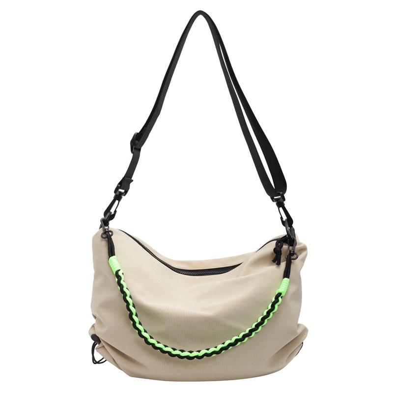 Japanese versatile messenger bag Korean version of simple solid color portable shoulder bag trendy couple underarm tote bag