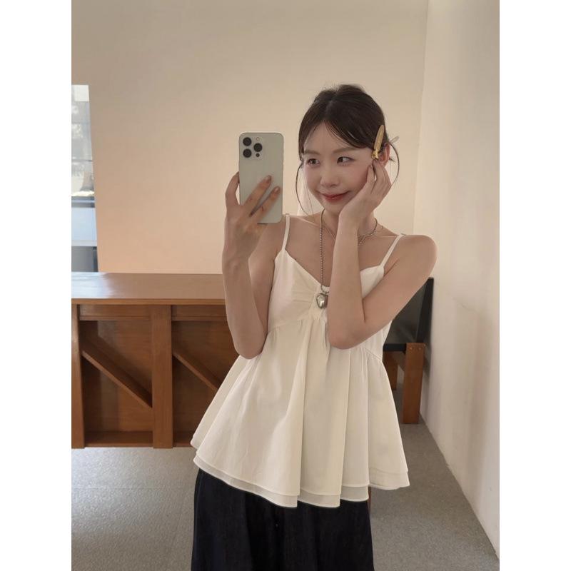 Plus Size Korean Style Sweet Slimming Camisole Top
