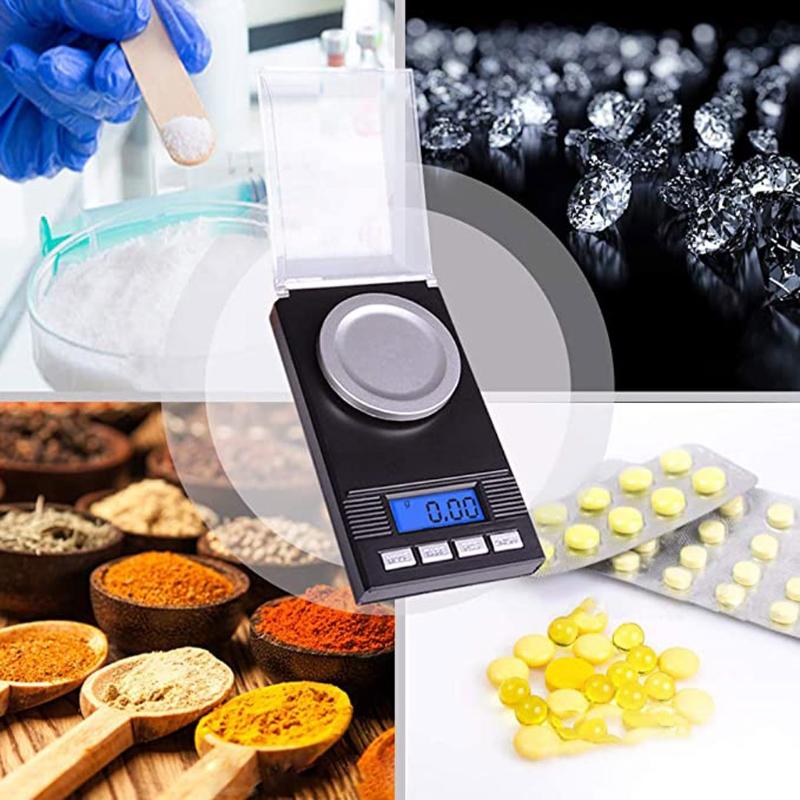 Digital Scale Kitchen Scale with LCD Display Tare Function Stainless Steel Platform Jewelry Scale Precise for Gold Food