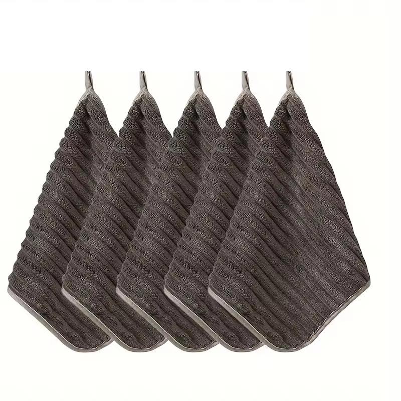 5-Piece Luxury Soft Super Absorbent Hand Towel Set - 11.8*11.8 Inch Quick Drying Washcloths For Household And Daily Necessities