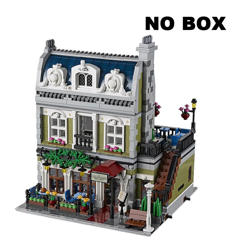 

Creative Street View Parisian Restaurant Building Blocks Architecture Model Assemble Bricks Toy Gift For Children Kid Adult Girl