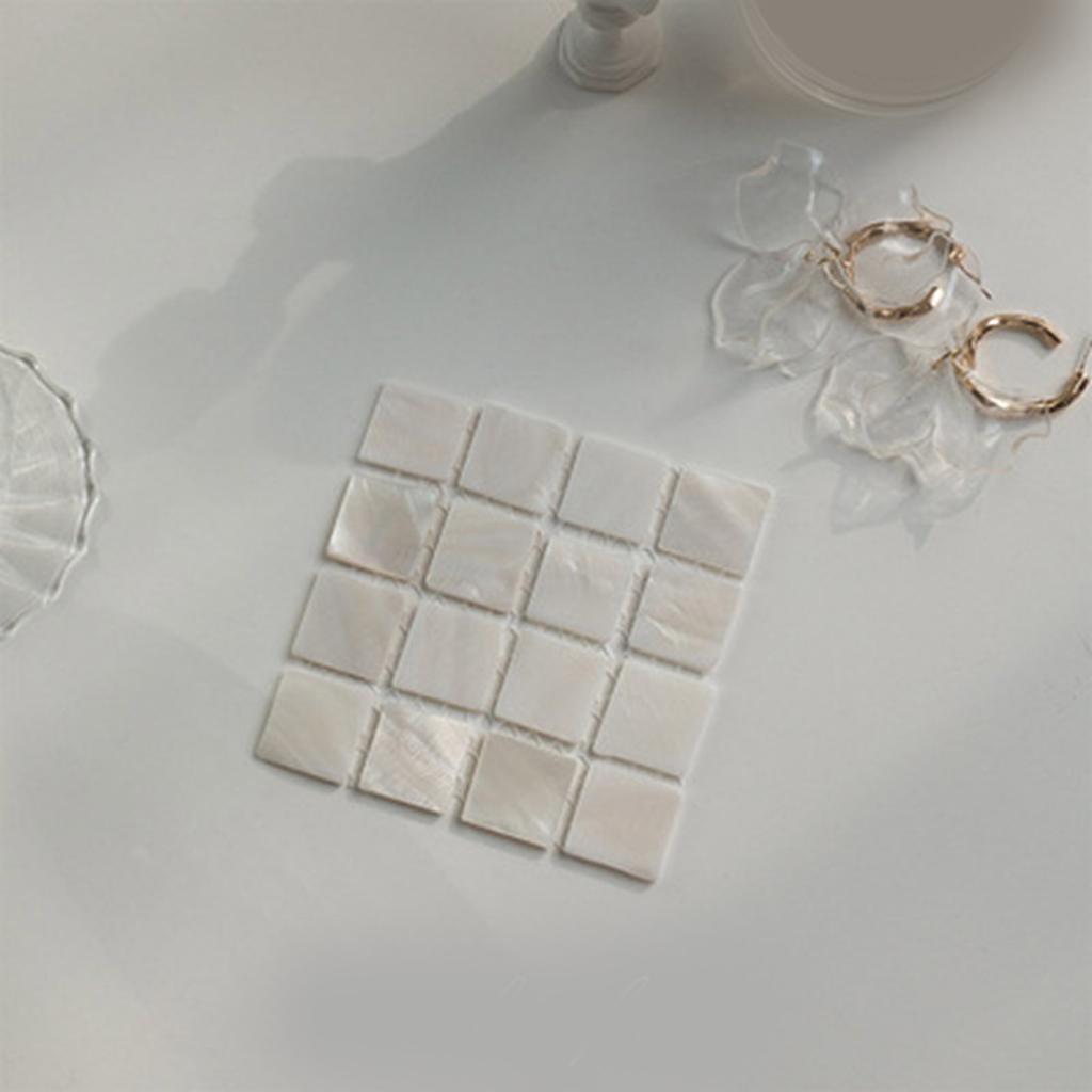 Pack of 2 Natural Shell Drinking Coasters Heatproof Cup Mat for Coffee Tables Photography Props Room Decoration