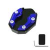 Bike Stand Side Stand Plate Alloy Universal Anti-Slip Rustproof Kickstand Amplifier Extension Pad Dress Up Parts for Many Vehicles (Blue)