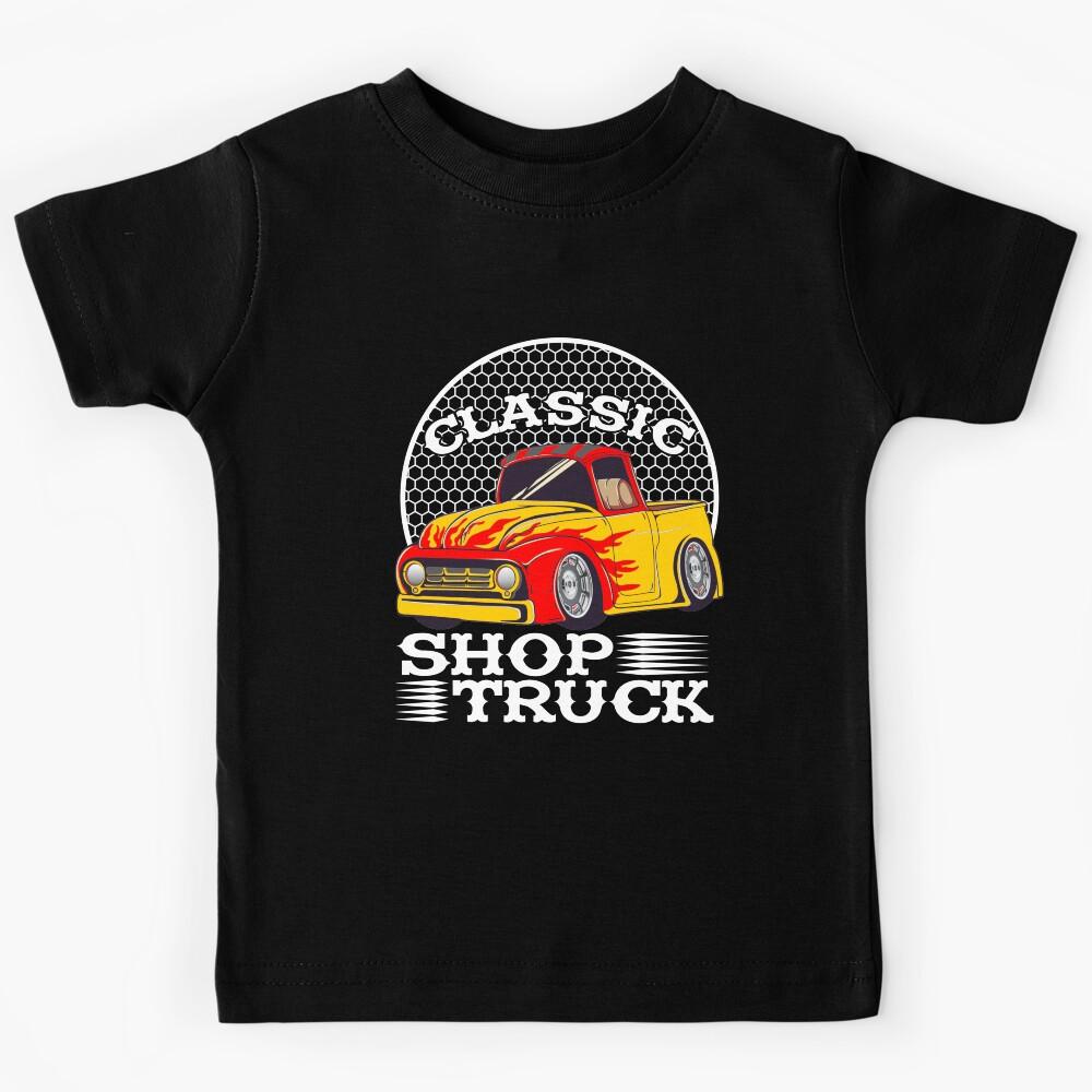 Classic Pickup Truck Customized Vintage Shop Truck Street Rod Flag Kids T-Shirt 120