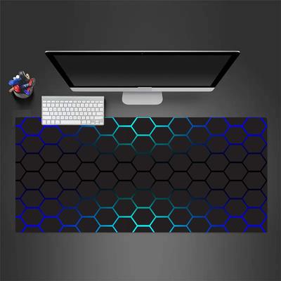 Hexagonal Geometric Pattern Mousepad Desk Pad Large Gaming Mouse Pad Gamer Ofice Mat Mouse Pad Light Gaming Room Desk Mat Unisex