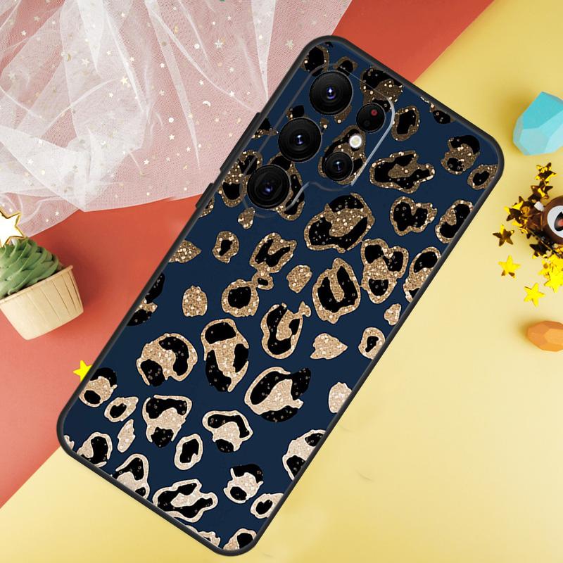Leopard Print Black Cheetah Pattern Phone Case For Samsung Galaxy S25 FE S23 S21 S20 S22 S24 S26 Ultra S10 S26 Plus Cover Coque