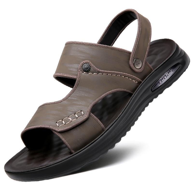 Men's sandals men's trendy 2025 new wear wear wear-resistant beach shoes soft sole soft surface men's cool slippers 2025 direct sales