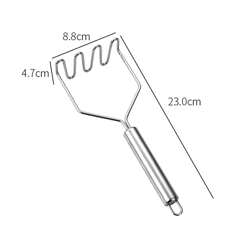 1/2 Stück Edelstahl Wellen-Kartoffelstampfer - Ideal für Küchen-Gemüse- und Obstpüree - Küchenutensilien, Langlebiges Küchengeschirr
